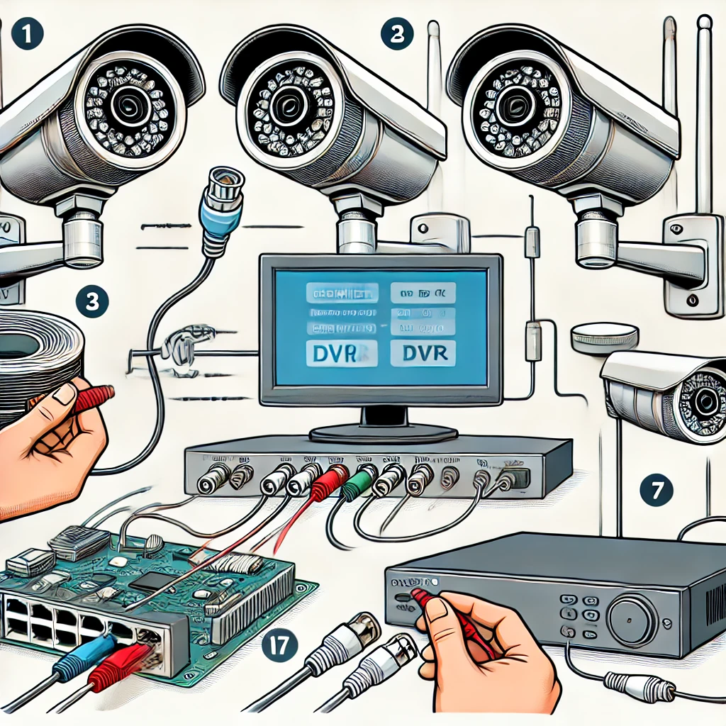 how to install analog cctv camera
